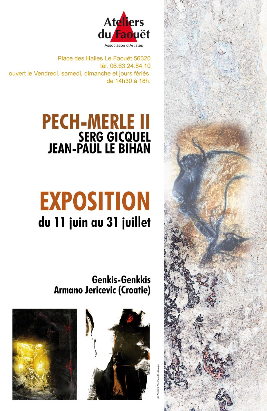 Exposition faouet pour Pech Merle II nouveau livre d'artistes de Serg Gicquel